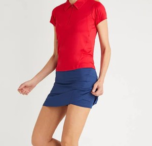 Women's Blue Short Sleeve <b>Polo</b> <b>Shirt</b> With <b>Zip</b> <b>Neck</b> Turn Down Collar Casual Quick Dry Knitted Polyester Solid Color - Product Image 4