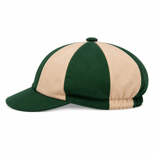 Nouvelle casquette ample pour adulte, rayée, en polyester, style newsboy, vert beige, unisexe, décontractée, réglable, pour toutes les saisons, 56-58 cm, casquette de cricket - Product Image 6