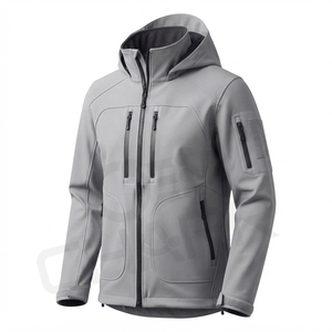 Chaqueta Softshell Personalizada con Logotipo para Hombre, Chaqueta de Trabajo con Cierre Completo, Cuello Alto, Resistente al Viento y al Agua, para Escalada, Entrenamiento y Trabajo al Aire Libre - Product Image 3