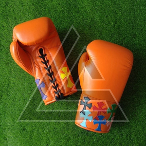 Fabrication en usine, gants de boxe Chrome Heart personnalisés les plus vendus, gants de boxe professionnels en cuir véritable - Product Image 2
