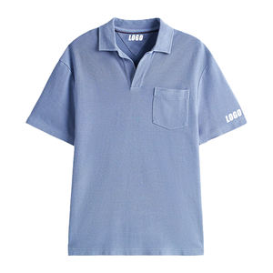 Polo de Corte Holgado para Hombre, Teñido Personalizado, Estilo Vintage, Informal, Suave y Cómodo, Algodón Premium, Marca Privada - Product Image 6