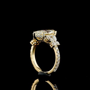 Factory Price IGI Certified 3ct Marquise Cut Moissanite Lab Diamond <b>Ring</b> Sparkling Multi Stone Anniversary Wedding <b>Ring</b> - Product Image 2