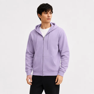 Sudadera con capucha personalizada con cremallera completa para hombre y mujer, de forro polar grueso, estilo oversize, al por mayor - Product Image 1