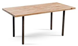 Mesa de Comedor Rectangular de Madera Maciza con Patas de Metal, Diseño Moderno, Capacidad para 4 Personas, No Requiere Ensamblaje - Para Hogar, Hotel, Comedor - Product Image 2