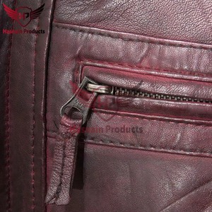 Chaqueta de Cuero Marrón Auténtico para Hombre, Corte Ajustado, Estilo Motero, Cafe Racer, de Piel Vacuna, con Hombros Acolchados, Vintage, Clásica y Personalizada - Product Image 3