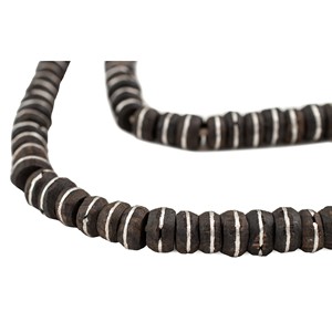 Perles de prière artisanales en bois d'ébène avec incrustation métallique - Écologiques avec boîte cadeau - Vente en gros - Marque Moradabad Aqudus Saleem - Product Image 1