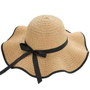 Chapeau de plage souple en paille pour femme, protection solaire estivale, idéal pour les vacances à la station, chapeau de mode, vente en gros - Product Image 2