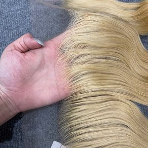 2026 Viet Nam Human Hair Weaving Steam Body Wave Blonde Hair Bundles Frontal Cuticle Aligned Soft Wavy Hair No <b>Tangle</b> - Product Image 4