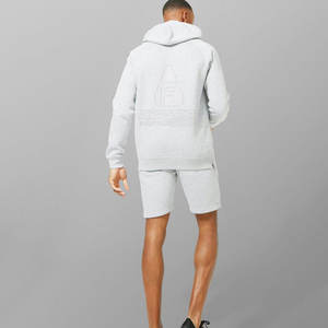 Top Material Made <b>Men</b> Slim Fit Hoodie <b>Short</b> Set <b>Long</b> Sleeves Hoodie <b>Shorts</b> Set For Online Sale - Product Image 2