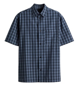 Calidad superior transpirable alta tendencia enorme listo stock de 100% algodón suave cuadros hombres Casual media manga cuello camisas - Product Image 1