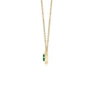 14K 18K Pure <b>Gold</b> Prong-Set Round Cut Natural Green Emerald Tree Branch Design <b>Pendant</b> Necklace Nature Inspired Designer <b>Pendant</b> - Product Image 3