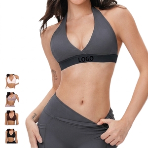 Ropa Deportiva de Yoga para Mujer de Alta Calidad, Transpirable, con Logotipo Frontal, Soporte Ligero, Tirantes Cruzados, Spandex/Nylon, Relleno de Pecho Extraíble - Product Image 6