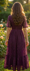 Vestido Largo Bohemio de Poliéster para Mujer, Estilo Vintage Sari, Talla Única, Corte Regular, Transpirable y Elegante para la Noche - Product Image 6
