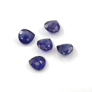 Saphir bleu naturel de Bangkok, taille cœur calibrée 7 mm, pierre précieuse de saphir bleu naturel à facettes pour la fabrication de bijoux - Product Image 4