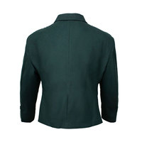 Veste de kilt noire personnalisée avec gilet 100% laine, col montant Argyll, hiver, logo personnalisé sur le devant