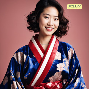 ผ้ากิโมโนกำมะหยี่ญี่ปุ่น JE2094 ป้องกันริ้วรอย หรูหรา ปักลาย สำหรับฤดูหนาว แบบติดกระดุมและซิป สำหรับผู้หญิง - Product Image 2