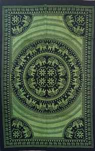 Elephant Mandala Cotton Poster <b>Small</b> <b>Table</b> Cloth Wall Hanging Bedroom Living Tapestry Handmade Home Decor By Indian Consigners - Product Image 4