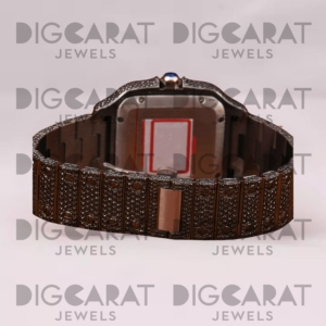 Reloj de pulsera de cuarzo de lujo con diamantes de moissanita para hombre, estilo hip hop, totalmente cubierto de diamantes, ideal para fiestas y moda urbana, ¡en oferta! - Product Image 5
