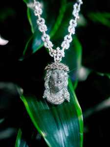 Oferta Especial: Colgante de Cabeza de Jesús de Plata 925 con Moissanita, Estilo Hiphop, Colores Elegantes, Chapado en Oro Rosa, Joyería de Oración LUXIRA EXPORT - Product Image 3