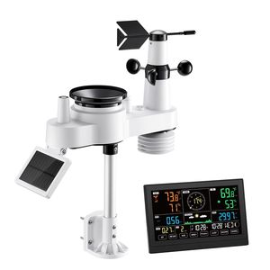 Estación Meteorológica Inalámbrica 7 en 1 con Pantalla VA y Energía Solar, Sensor Interior y Exterior de 7.5 Pulgadas con Sistema de Monitoreo de Pluviómetro - Product Image 2