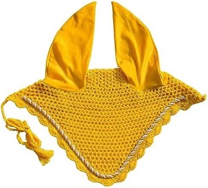 Luxury Crochet Horse Ear Bonnet Custom Color <b>Fly</b> Hood Soft Breathable Equestrian Riding Horse Protection Equipment - Product Image 6