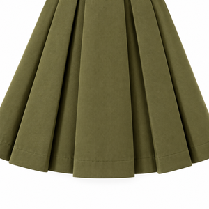 Robe d'uniforme scolaire vert olive pour filles, chemisier blanc à manches longues, jupe plissée, détail boutonné, élégante, pour l'école des enfants - Product Image 2