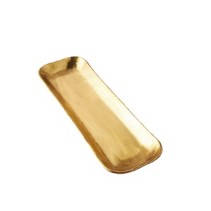 Minimalist Aluminum Serving <b>Trays</b> Golden Finish Rectangle Shape For Home & Hotels Tabletop Food & <b>Drinks</b> Serving <b>Trays</b> - Product Image 5