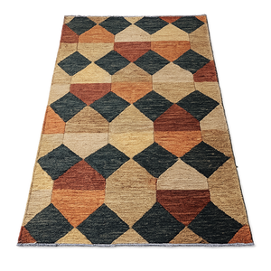 Alfombra de Yute Natural, Moderna, Geométrica, Hecha a Mano, Ecológica, Apta para Mascotas, para Sala de Estar, Dormitorio, Pasillo, Decoración del Hogar - Product Image 1