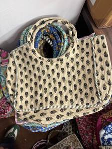 Bolso tote acolchado Jaipuri, bolso de hombro de algodón, bolso tote grande para viaje y playa - Product Image 2