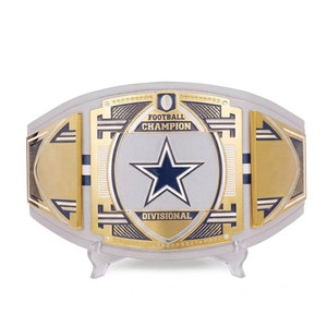 Ceinture de championnat de football personnalisée en argent, plaques plaquées or, emblème étoile, récompense de titre de division, personnalisation manuelle en zinc - Product Image 4