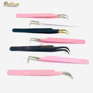 แหนบต่อขนตา Professional Bellus International 90 Volume แบบโค้ง ปลายแฉก L ทำจากสแตนเลสสตีลเรียบลื่น จับถนัดมือ - Product Image 4