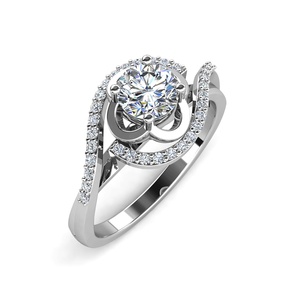 GRA sertifikası ile Vintage Moissanite takı gümüş 925 18k altın kaplama benzersiz yonca alyans Destiny mücevherat - Product Image 3