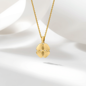 Collar con Colgante Floral de Oro Sólido de 9K para Mujer, Fabricante de Joyería Fina Personalizada - Product Image 1