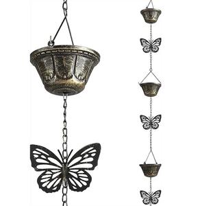 Chaîne de pluie décorative en forme de papillon antique pour remplacement de gouttière, pour un écoulement d'eau extérieur classique - Product Image 1