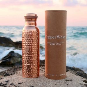 Hammered Copper Classic Eco-Friendly & Portable Large Capacity <b>Water</b> <b>Bottle</b> Made by AUREVIA CRAFTS A.C 9511 - Product Image 1