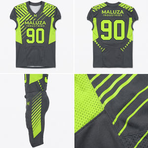 Tenue de football américain professionnelle avec ventilation découpée au laser, micro-perforée, ensemble d'équipement de football par sublimation pour équipe - Product Image 6