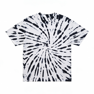 T-shirts décontractés pour femmes, coupe ajustée, imprimés numériques tie-dye, appliqués, boutons, tissu jersey en coton respirant et écologique - Product Image 4