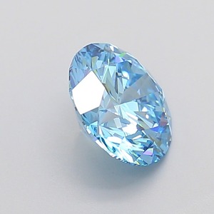 Diamant de laboratoire certifié IGI, forme ronde, bleu vif fantaisie, clarté VS2, polissage excellent, pierre précieuse brute brillante pour bijoux - Product Image 4