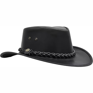 Sombreros de Vaquero de Cuero Personalizados a Bajo Precio, Estilo Occidental, Sombreros de Vaquero de Cuero Premium al por Mayor - Product Image 1