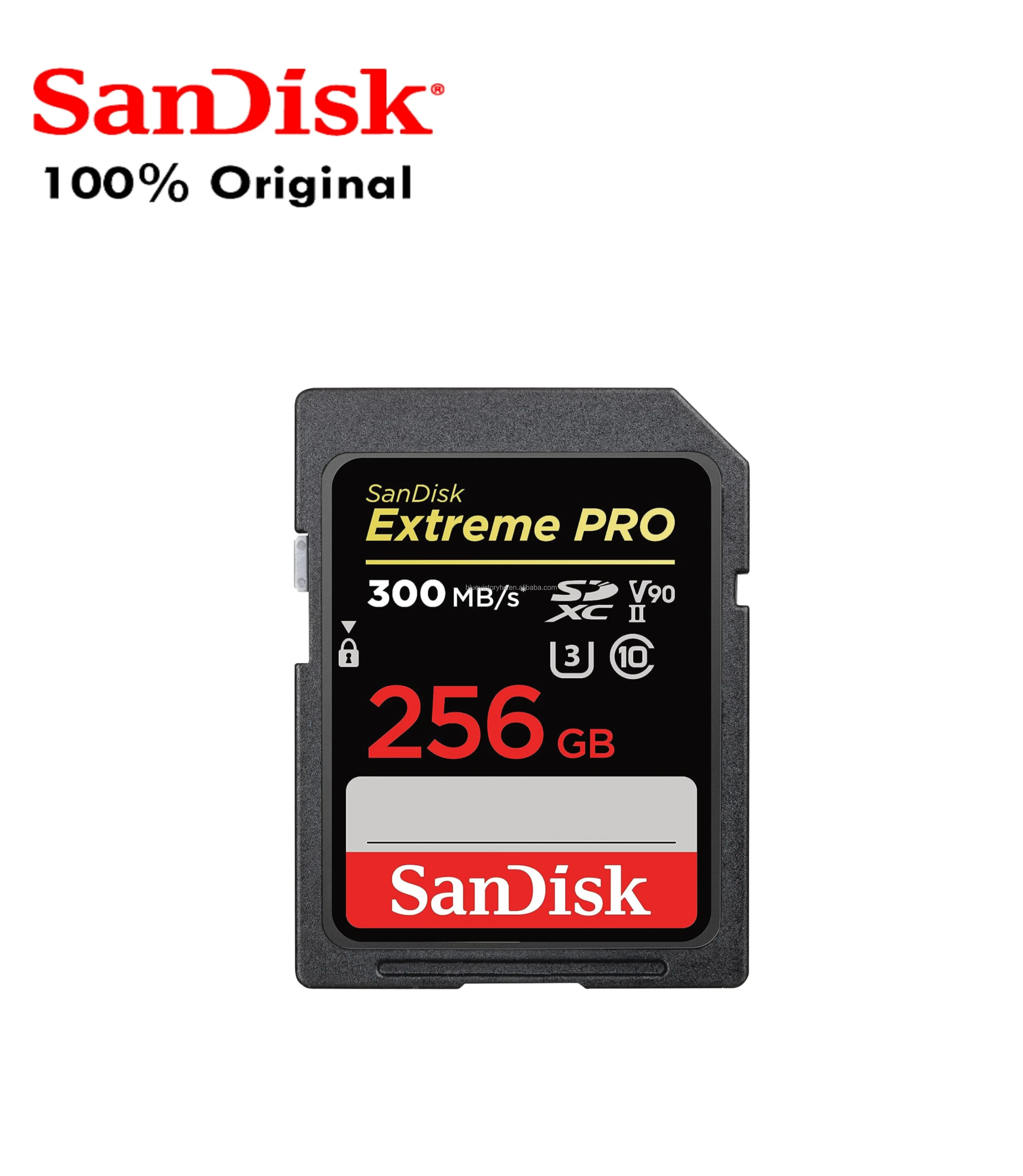 SanDisk 256GB Extreme PRO SDXC、UHS-II SDメモリーカード、300メガバイト/秒、8K、V90、U3、C10、SDSDXDK-256G-GN4IN