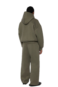 Vente en gros OEM – Survêtement streetwear d'hiver personnalisé pour homme, coupe oversize, en coton et polyester, pantalon ample respirant - Product Image 4