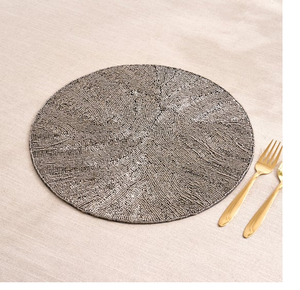 Set de table brodé perlé, design floral blanc et gris, napperons perlés décoratifs, vente chaude - Product Image 4