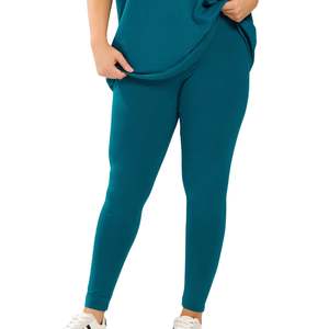 Leggings de Cintura Alta para Mujer, Color Verde Azulado, Elásticos en Cuatro Direcciones, Absorbentes de Sudor, para Yoga y Ejercicio, Fabricante OEM ODM, Venta al Por Mayor Personalizada - Product Image 2
