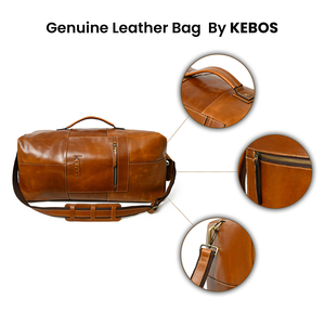 Nouveauté Sac de voyage unisexe en cuir véritable de créateur décontracté multifonctionnel avec logo personnalisé - Product Image 6