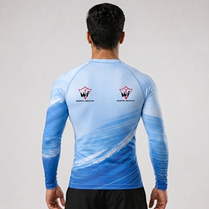 <b>Mens</b> <b>Compression</b> Rash Guard Moisture Wicking Stretch <b>Shirt</b> <b>For</b> Swimming Surfing Snorkeling And Active Training - Product Image 2