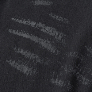 Sweat à capuche oversize vintage noir délavé pour homme, couleur anthracite, imprimé rayé et effet usé - Product Image 5