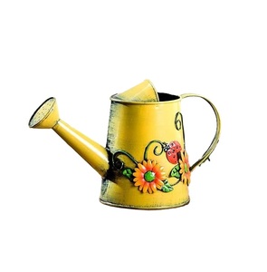 Arrosoir en métal tendance avec finition émaillée imprimée, poignée robuste, idéal pour l'entretien des plantes à la maison, dans le jardin ou sur le balcon - Product Image 3