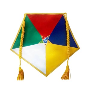 Mandil Masónico de la Francmasonería OES, de Piel de Cordero de Cinco Colores, Hecho a Mano, Forma Cuadrada, Logotipo Personalizado, Alta Calidad, Den Industry Art - Product Image 1