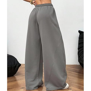 Unisex Baggy Pants <b>Wide</b> Leg Loose Fit Streetwear Sweatpants Custom Embroidery Printing OEM Supplier - Product Image 3