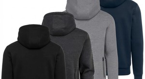 Men's Hooded <b>Full</b> <b>Zip</b> <b>Sweatshirt</b> Solid Color Custom Logo Printed Casual Fleece Regular Fit Autumn Wear - Product Image 6